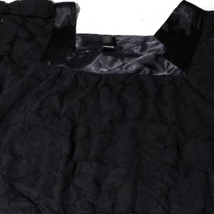 Lane Bryant black lace blouse